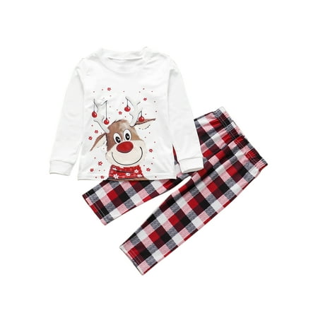 Family Matching Christmas Pajamas Set Reindeer Pattern Tops+Long Elastic Pants 2Pcs Clothes Set Sleepwear for Dad Mom Kids
Family Matching Christmas Pajamas Set Reindeer Pattern Tops+Long Elastic Pants 2Pcs Clothes Set Sleepwear for Dad Mom Kids