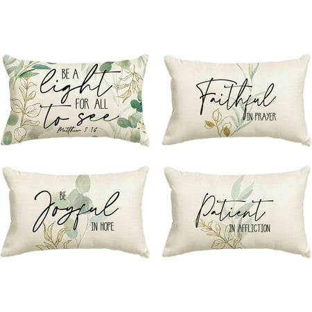 Eucalyptus Leaves Throw Pillow Covers 16x16 Green Leaves Be A Light for All to See Spring Cushion Case Decoration for Sofa Couch Set of 2
Eucalyptus Leaves Throw Pillow Covers 16x16 Green Leaves Be A Light for All to See Spring Cushion Case Decoration for Sofa Couch Set of 2