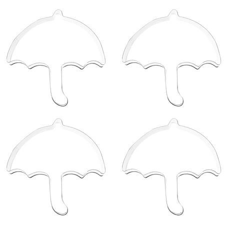 BESTONZON 4pcs DIY Biscuit Baking Mold Umbrella Shape Baking Mold Stainless Steel Mold Tool