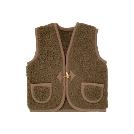 Grianlook Baby Vest Coat Sleeveless Jacket Button Down Waistcoat Kids With Pockets Cardigan Casual V Neck Brown 80
Grianlook Baby Vest Coat Sleeveless Jacket Button Down Waistcoat Kids With Pockets Cardigan Casual V Neck Brown 80