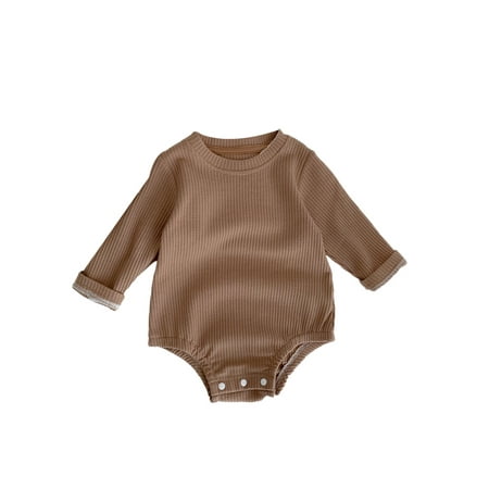 elfinBE Newborn Baby Girl Infant Solid Color Long Sleeve Knit Fabric One-piece Romper 0-12M
elfinBE Newborn Baby Girl Infant Solid Color Long Sleeve Knit Fabric One-piece Romper 0-12M
