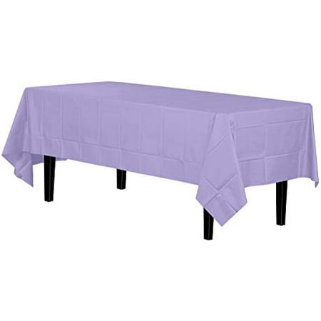 12-Pack Premium Plastic Tablecloth 54In. X 108In. Rectangle Table Cover - Lavender
12-Pack Premium Plastic Tablecloth 54In. X 108In. Rectangle Table Cover - Lavender