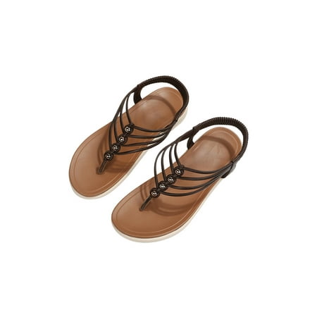 Lacyhop Womens Thongs Slip On Flat Sandal Beach Sandals Walking Anti-Slip Casual Shoes Comfort Summer Brown 4.5
Lacyhop Womens Thongs Slip On Flat Sandal Beach Sandals Walking Anti-Slip Casual Shoes Comfort Summer Brown 4.5