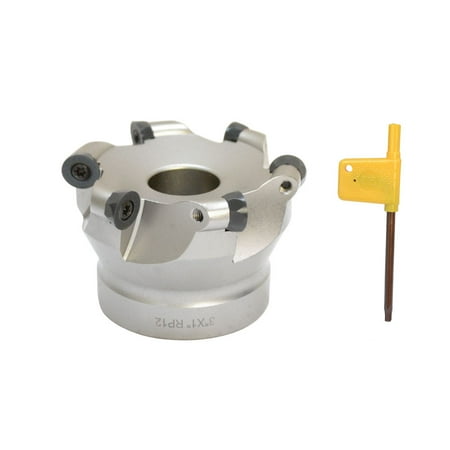 3 x 1 Indexable Round Face Mill Cutter Milling Cutting Use RPMT1204 CNC
