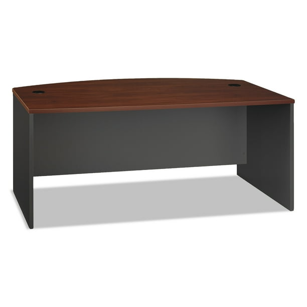 Bush Series C Collection 72W Bow Front Desk Shell, Hansen Cherry