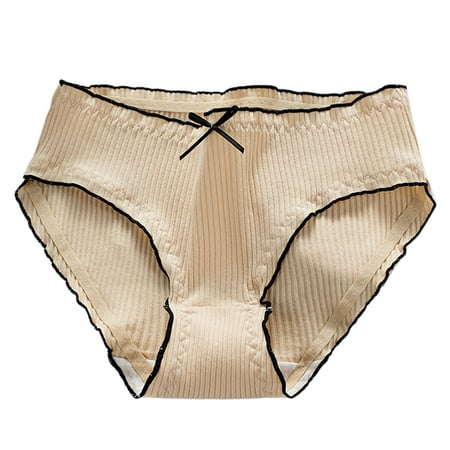 HEVIRGO Seamless Briefs Solid Color Elastic Waistband Ribbing Design Panties for Daily Life
HEVIRGO Seamless Briefs Solid Color Elastic Waistband Ribbing Design Panties for Daily Life