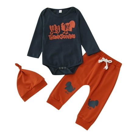Girls Boys Thanksgiving Long Sleeve Letter Prints Romper Long Pants Hat Outfits Newborn Outfit Boy Fall Newborn Girl Outfits Newborn Girl Outfits Fall
Girls Boys Thanksgiving Long Sleeve Letter Prints Romper Long Pants Hat Outfits Newborn Outfit Boy Fall Newborn Girl Outfits Newborn Girl Outfits Fall