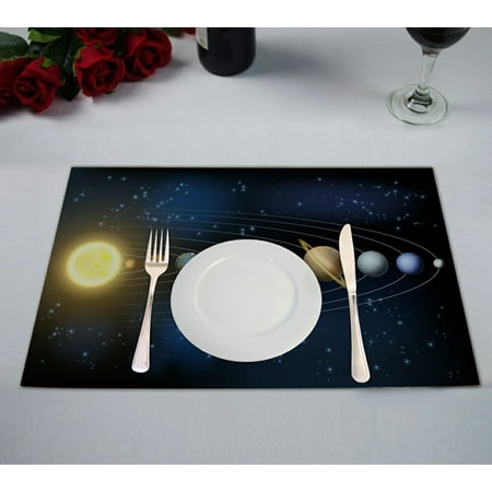ECZJNT Solar system planets orbit sun labels Placemat Table Mat Cup Mat 12x18 inch Set of 2
ECZJNT Solar system planets orbit sun labels Placemat Table Mat Cup Mat 12x18 inch Set of 2
