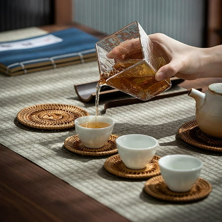 Visland Plate Mat Woven Multipurpose Handmade Chinese Knot Rattan Thermal Insulation Coaster for Daily Use
Visland Plate Mat Woven Multipurpose Handmade Chinese Knot Rattan Thermal Insulation Coaster for Daily Use