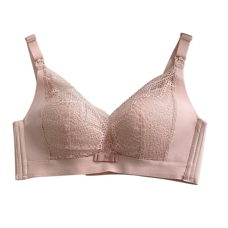 Pgeraug bras for women Lace breast feeding bra without steel ring during pregnancy underwear women Pink 34
Pgeraug bras for women Lace breast feeding bra without steel ring during pregnancy underwear women Pink 34