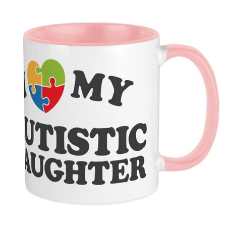 CafePress - Love My Autistic Daughter Mugs - Ceramic Coffee Tea Novelty Mug Cup 11 oz