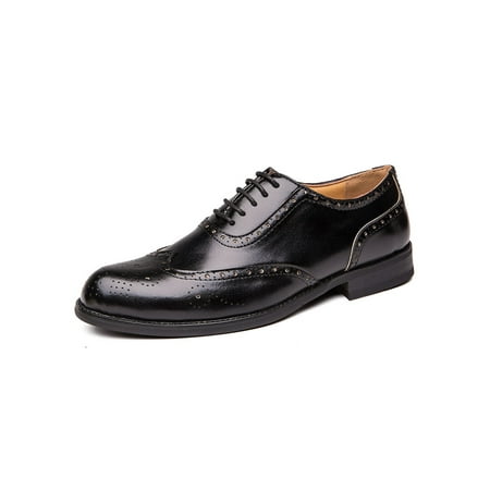 Daeful Mens Leather Shoe Pointed Toe Brogue Wingtip Dress Shoes Glossy Non Slip Flats Business Black 9
Daeful Mens Leather Shoe Pointed Toe Brogue Wingtip Dress Shoes Glossy Non Slip Flats Business Black 9