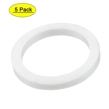 Uxcell 18mmx14mmx2mm PTFE Flat Washer Flange Gasket White 5 Count