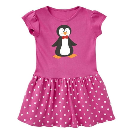 Inktastic Cute Penguin Penguin With Red Bow Tie Gift Toddler Girl Dress
