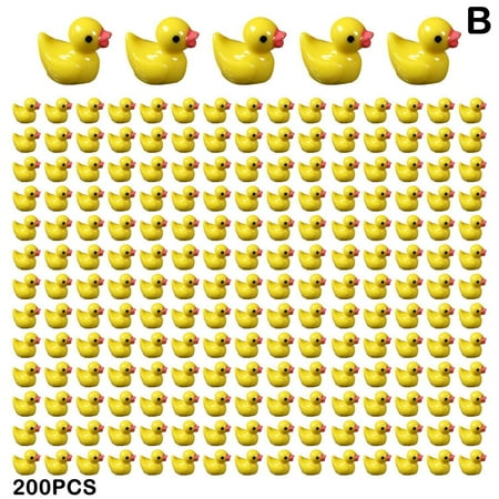100/200X Mini Rubber Ducks Miniature Resin Ducks Yellow Tiny Duckies NEW