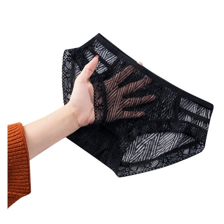 Rovga Women S Lingerie Female Lace Panties Black Lingerie Thongs Briefs 1 Pcs