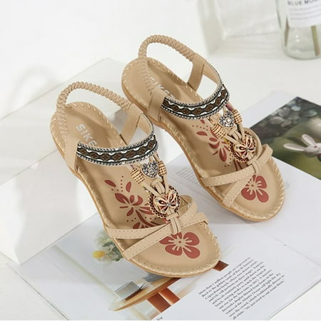 DAFENGEA Women s Summer Sandals Casual Comfortable Footwear Beach Shoes Ankle T-Strap Open Toe Elastic Flat Sandals for Female Oceanside Holiday Outdoor
DAFENGEA Women s Summer Sandals Casual Comfortable Footwear Beach Shoes Ankle T-Strap Open Toe Elastic Flat Sandals for Female Oceanside Holiday Outdoor