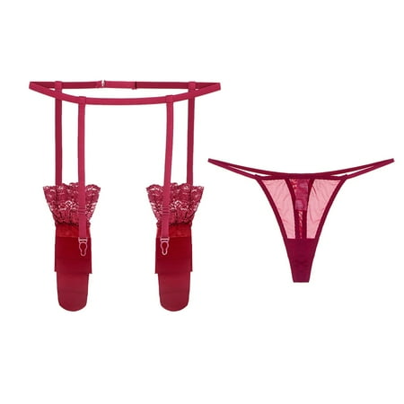 Varsbaby Sexy Low Waist See Through G-string and Suspender Belt and Stockings for Women
Varsbaby Sexy Low Waist See Through G-string and Suspender Belt and Stockings for Women