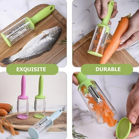 Functional Storage Type Peeler Fish Scale Planer Household Splash Proof Fruit And Vegetable Peeler With Cylindrical Storage Type Scraper
Functional Storage Type Peeler Fish Scale Planer Household Splash Proof Fruit And Vegetable Peeler With Cylindrical Storage Type Scraper