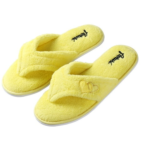Women s Cozy Open Toe Fluffy Slippers Spa Thong House Flip Flops