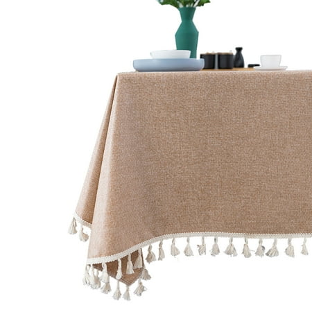 Rectangular Tablecloth Cotton Linen Solid Color Tablecloth With Tassel Waterproof Oil Proof Wrinkle Free Table Cover For Banquet Party Picnic Festival Birthday-Brown-60*60cm
Rectangular Tablecloth Cotton Linen Solid Color Tablecloth With Tassel Waterproof Oil Proof Wrinkle Free Table Cover For Banquet Party Picnic Festival Birthday-Brown-60*60cm