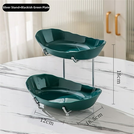 Fruits Bowls Homlike 2 Tiers Fruit Basket with Metal Stand for Vegetable Storage Snack Dessert Cake Tray Plate Rack for Party Wedding
Fruits Bowls Homlike 2 Tiers Fruit Basket with Metal Stand for Vegetable Storage Snack Dessert Cake Tray Plate Rack for Party Wedding