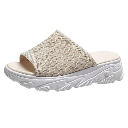Womens Mesh Breathable Sandals Thick Bottom Casual Lady Slippers Shoes Summer Open Toe Slide Sandals Comfortable Flats Flip-Flops Sandal Casual Platforms Wedge Sandals Dressy Heeled Sandals A608
Womens Mesh Breathable Sandals Thick Bottom Casual Lady Slippers Shoes Summer Open Toe Slide Sandals Comfortable Flats Flip-Flops Sandal Casual Platforms Wedge Sandals Dressy Heeled Sandals A608