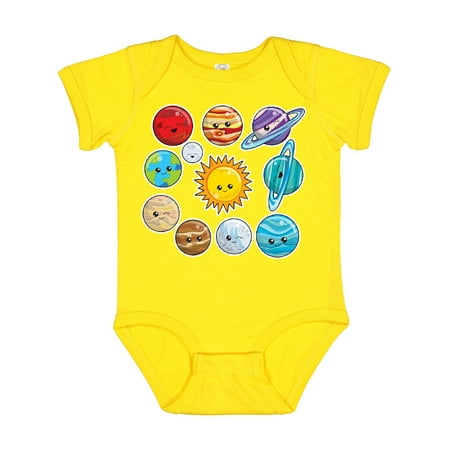 Inktastic Happy Sun Moon and Planets Gift Baby Boy or Baby Girl Bodysuit