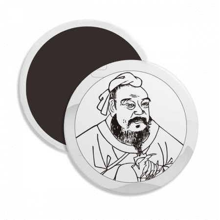 Dao China Lao Tzu Round Ceracs Fridge Magnet Keepsake Decoration
