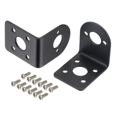 Motor Mounting Bracket Motor Holder 31x26x33mm Black with Screws for Motor 6 Pack