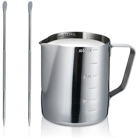 Espresso Milk Frothing Pitcher with Measurement Inside & Stainless Steel Garland Milk Cup 2 Latte Art Pen (12Oz)
Espresso Milk Frothing Pitcher with Measurement Inside & Stainless Steel Garland Milk Cup 2 Latte Art Pen (12Oz)