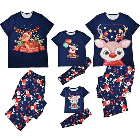 Boiiwant Christmas Family Matching Pajamas Short Sleeve Crew Neck Elk Print Pullover Tops + Stretch Casual Pants Nightwear Outfits for Adult Kid Baby Dog
Boiiwant Christmas Family Matching Pajamas Short Sleeve Crew Neck Elk Print Pullover Tops + Stretch Casual Pants Nightwear Outfits for Adult Kid Baby Dog