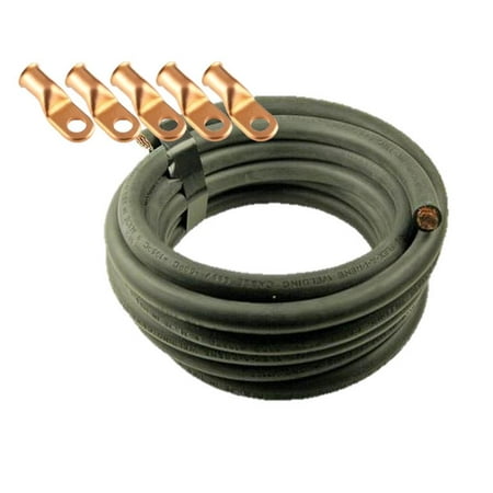 Crimp Supply Ultra-Flexible Car Battery/Welding Cable - 1 Gauge Black - 500 Feet - and 5 Copper Lugs
Crimp Supply Ultra-Flexible Car Battery/Welding Cable - 1 Gauge Black - 500 Feet - and 5 Copper Lugs