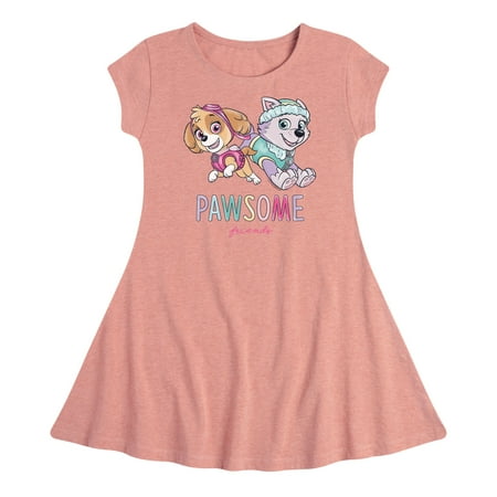 Paw Patrol - Pawsome Friends - Toddler And Youth Girls Fit And Flare Dress