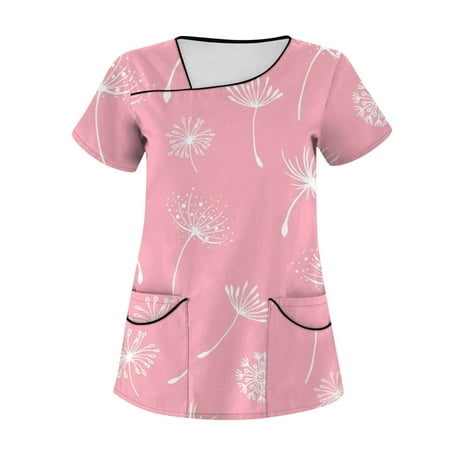 QAZXD Womens Fashion Tops Floral V-Neck Short Sleeve Scrub Tops with Two Pockets Pullover Pink XL
QAZXD Womens Fashion Tops Floral V-Neck Short Sleeve Scrub Tops with Two Pockets Pullover Pink XL