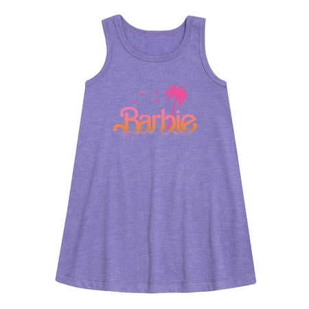 Barbie - Sunset and Palm Trees - Toddler and Youth Girls A-line Dress