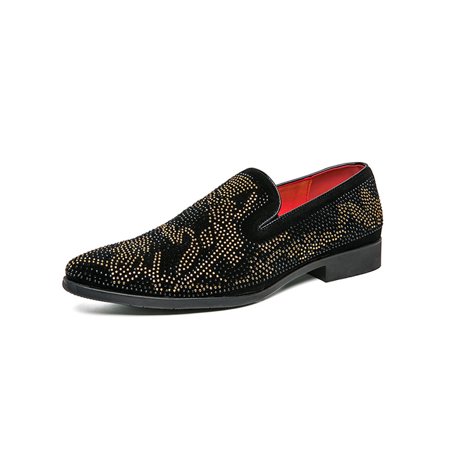 Ymiytan Men s Dress Shoes Pointed Toe Leather Shoe Rhinestone Flats Formal Loafers Slip On Black Style E 5.5
Ymiytan Men s Dress Shoes Pointed Toe Leather Shoe Rhinestone Flats Formal Loafers Slip On Black Style E 5.5