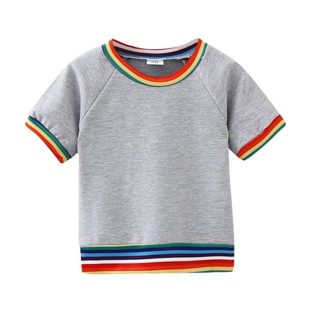 ZRBYWB Toddler Boy Girl Clothes Summer Short Sleeve Colorful Striped Print T Shirts Tops Outwear Fashion Summer Tops
ZRBYWB Toddler Boy Girl Clothes Summer Short Sleeve Colorful Striped Print T Shirts Tops Outwear Fashion Summer Tops