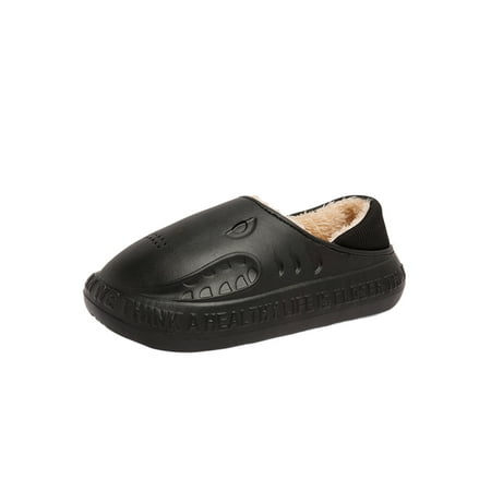 Ferndule Boys Home Shoe Indoor Breathable Plush Lining Winter Warm Slippers Casual Waterproof Clog Slipper Black 13C-1Y 
Ferndule Boys Home Shoe Indoor Breathable Plush Lining Winter Warm Slippers Casual Waterproof Clog Slipper Black 13C-1Y