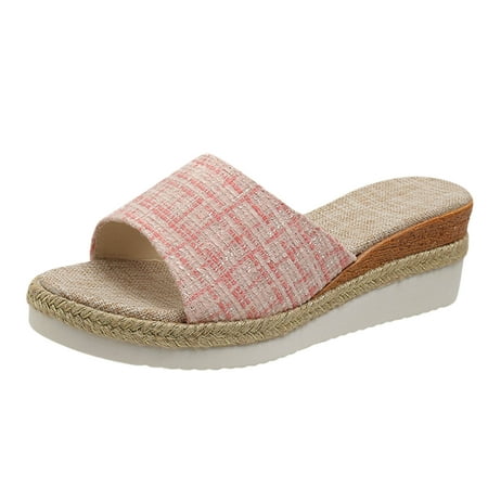 YanHoo Women s Wedge Platform Sandals One Band Open Toe Slip On Sandal Summer Casual Non-slip Slipper Shoes
YanHoo Women s Wedge Platform Sandals One Band Open Toe Slip On Sandal Summer Casual Non-slip Slipper Shoes