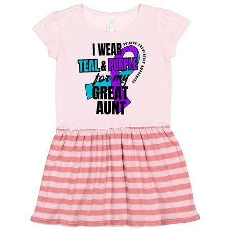 Inktastic Suicide Prevention I Wear Teal and Purple for My Great Aunt Gift Toddler Girl Dress
Inktastic Suicide Prevention I Wear Teal and Purple for My Great Aunt Gift Toddler Girl Dress