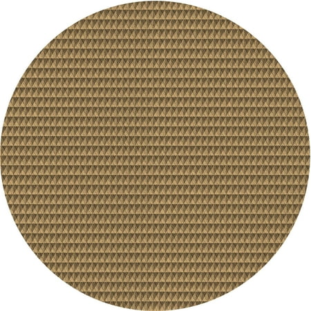 Ahgly Company Indoor Round Patterned Red Dirt Brown Area Rugs 7 Round