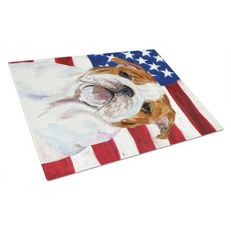 Carolines Treasures SS4046LCB USA American Flag with Bulldog English Glass Cutting Board Large 12H x 16W multicolor
Carolines Treasures SS4046LCB USA American Flag with Bulldog English Glass Cutting Board Large 12H x 16W multicolor
