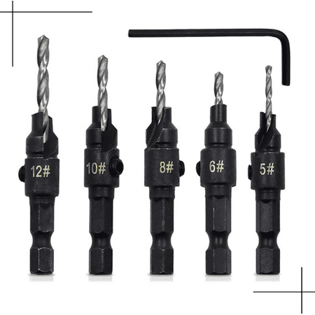 EIMELI 5PCS Hexagonal Shank Titanium Plated Countersunk Twist Drill Set (5/6/8/10/12#)
EIMELI 5PCS Hexagonal Shank Titanium Plated Countersunk Twist Drill Set (5/6/8/10/12#)