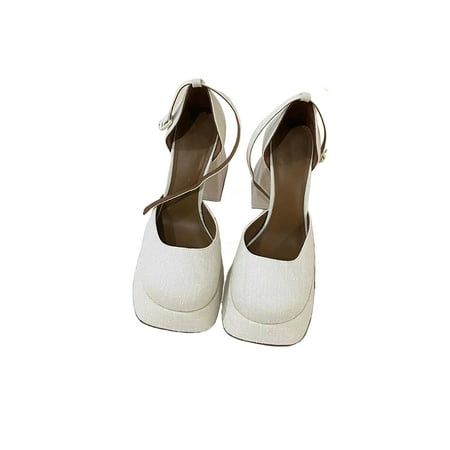 Ymiytan Ladies Pumps Ankle Strap Mary Jane Heels Chunky Heeled Sandals Party High Heel Casual Platform Dress Sandal Beige 5.5
Ymiytan Ladies Pumps Ankle Strap Mary Jane Heels Chunky Heeled Sandals Party High Heel Casual Platform Dress Sandal Beige 5.5