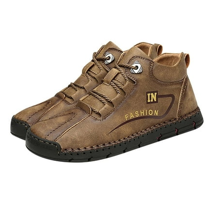 Cglfd Men S High-Top Lace-Up Casual Platform Shoes