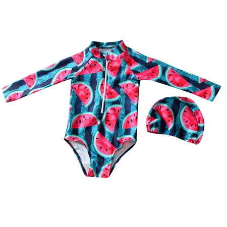 Bathing Suits for Kids Girls Baby Girls Long Sleeve Fruit Print Beach Swimwear Hat Clothes Set 2-3 Years
Bathing Suits for Kids Girls Baby Girls Long Sleeve Fruit Print Beach Swimwear Hat Clothes Set 2-3 Years