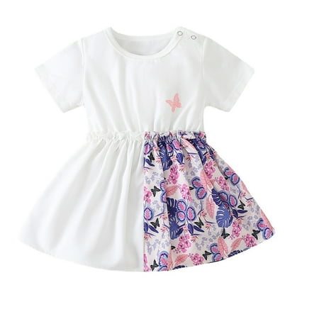 Pedort Little Girl Dresses For Wedding Girls Casual Dress Little Girl Summer Floral Skirt with Bowknot Cute Sleeveless Dress Clothes White 110
Pedort Little Girl Dresses For Wedding Girls Casual Dress Little Girl Summer Floral Skirt with Bowknot Cute Sleeveless Dress Clothes White 110
