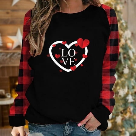 Juebong Oversized Sweatshirt For Women Womens Valentine s Day Love Heart Print O Neck Sweatshirt Casual Long Sleeve Round Neck Loose Fit Pullover Tops Black shirts for women L
Juebong Oversized Sweatshirt For Women Womens Valentine s Day Love Heart Print O Neck Sweatshirt Casual Long Sleeve Round Neck Loose Fit Pullover Tops Black shirts for women L