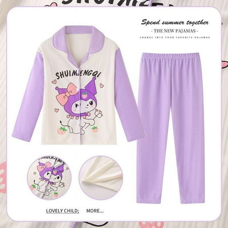Cartoon Kuromi Kawaii Sanrio Hello Kitty Cinnamoroll Children s Long Sleeve Pajamas My Melody Summer Girls Cardigan Set Pajamas
Cartoon Kuromi Kawaii Sanrio Hello Kitty Cinnamoroll Children s Long Sleeve Pajamas My Melody Summer Girls Cardigan Set Pajamas